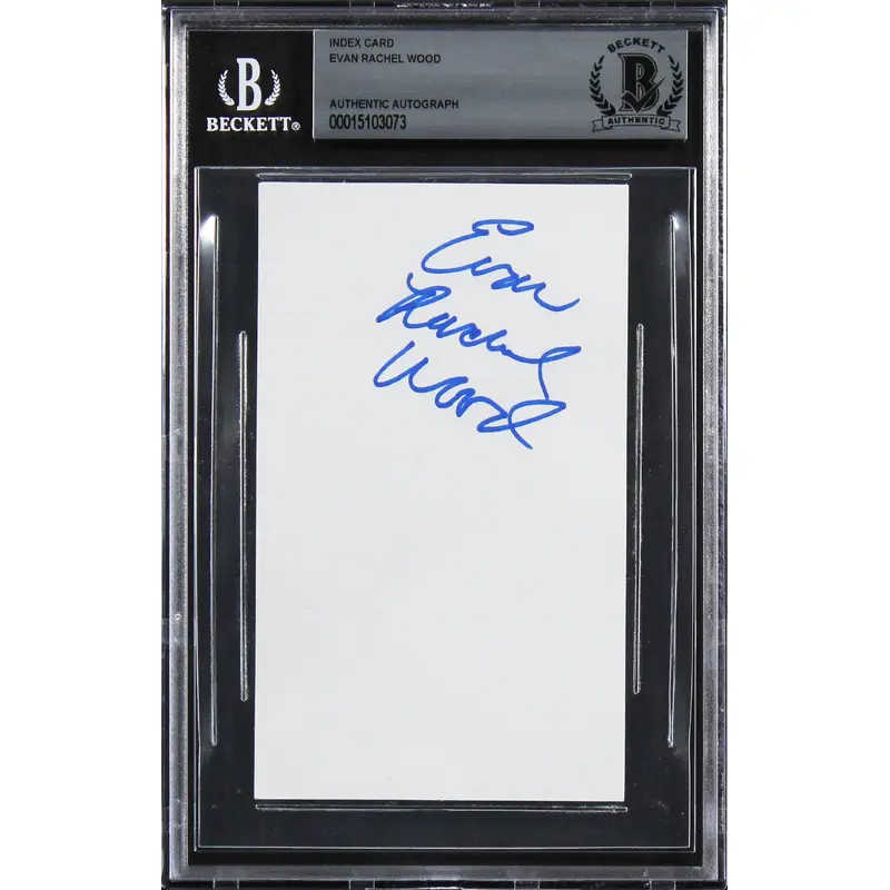 Evan Rachel Wood Westworld Authentic Signed 3x5 Index Card BAS Slabbed 2