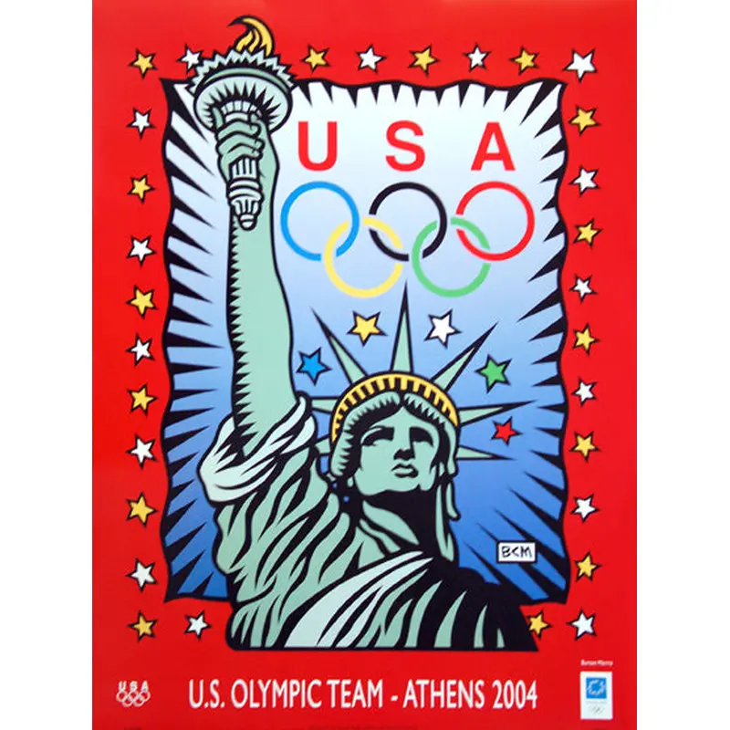 U.S. Olympic Team 2004 "Liberty" Poster by Burton Morris - Fine Art Ltd.