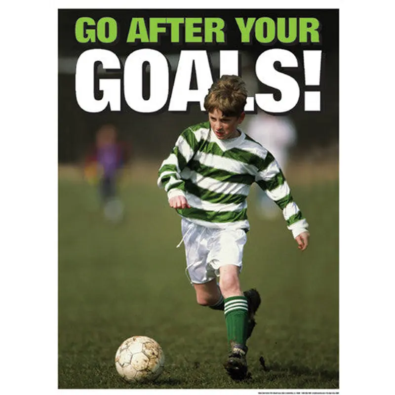 Youth Soccer "Go After Your Goals" Motivational Poster - Fitnus Corp.