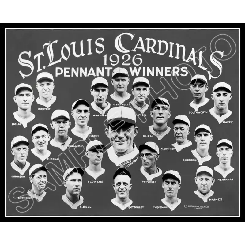 1926 St. Louis Cardinals 8X10 Photo - Hornsby Bottomley - 1490