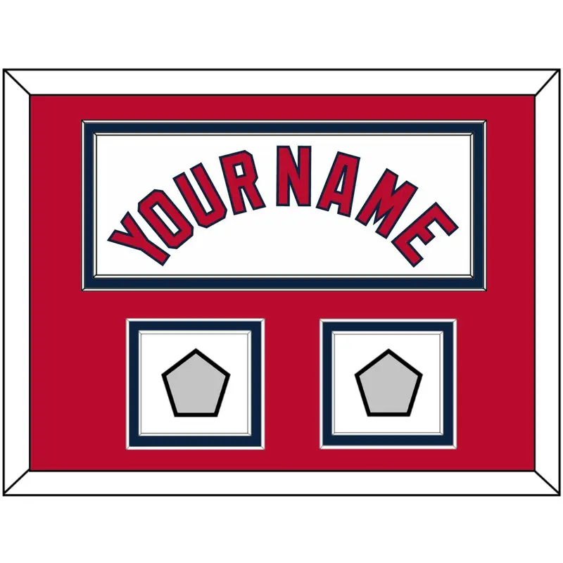 St. Louis Name & 2 World Series Champions Patches - Home White (2006-2012) - Double Mat 3