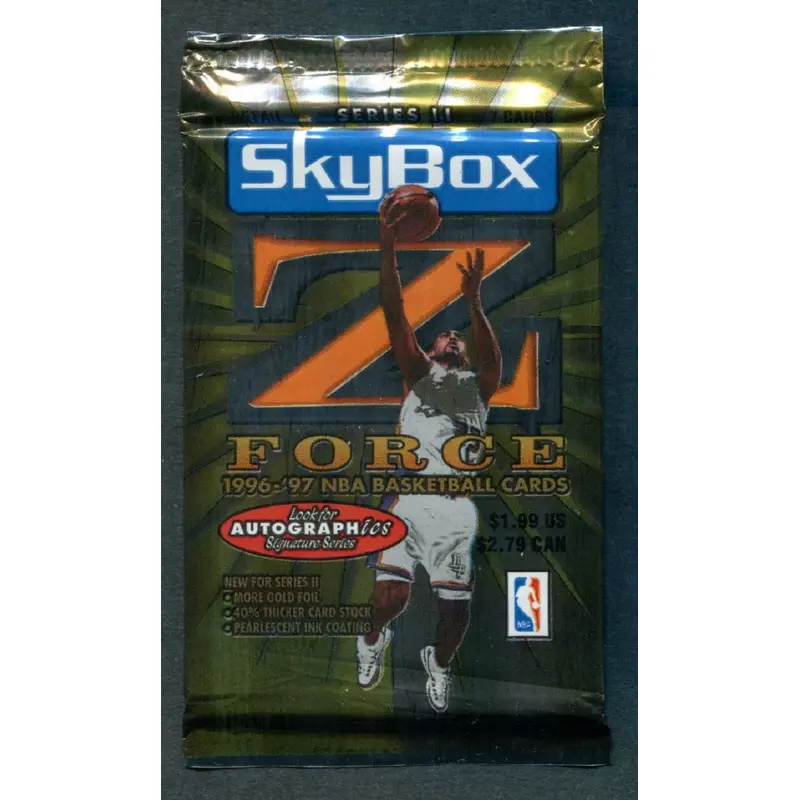 1996/97 Skybox Z-Force Basketball Series 2 Unopened Pack (Retail) (Pre-Priced)