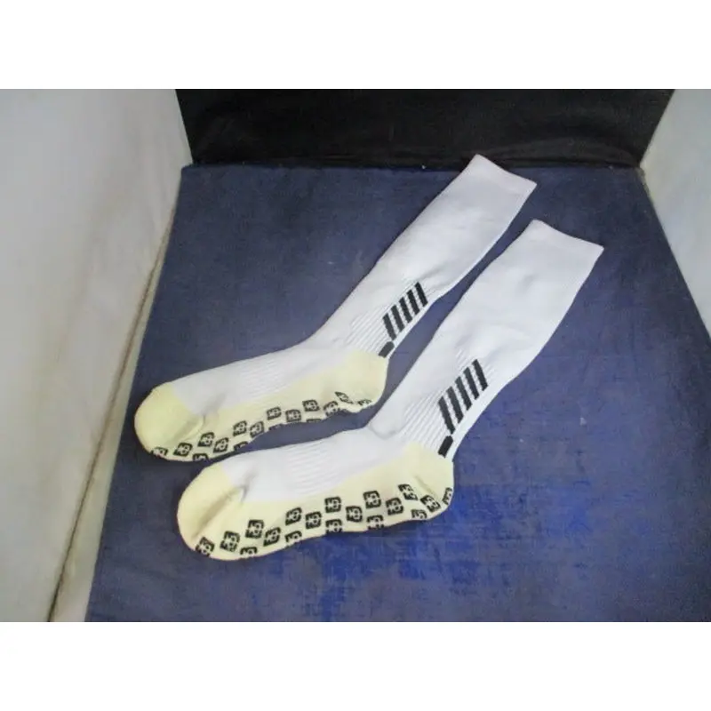 New White Grip Soccer Socks Size 6 - 8.5