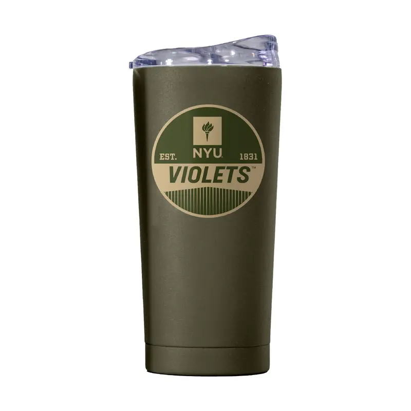 NYU 20oz Olive Badge Powder Coat Tumbler