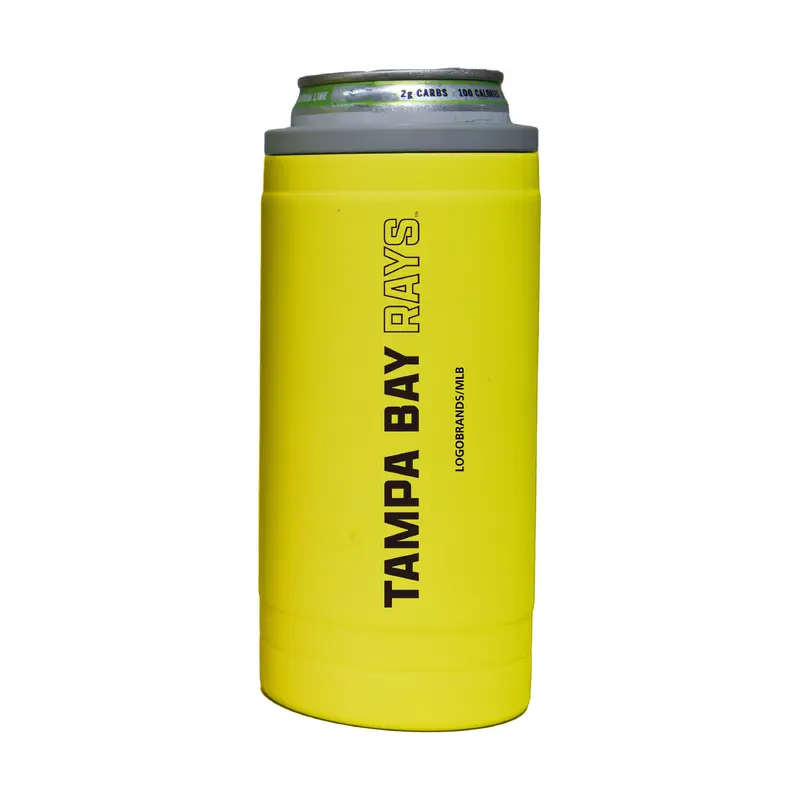 Tampa Bay Rays 12oz Cru Stacked Soft Touch Slim Coolie