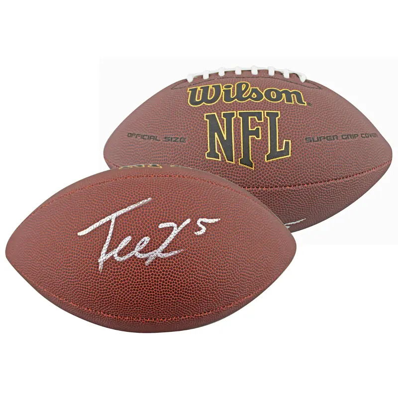 Bengals Tee Higgins Authentic Signed Wilson Super Grip Nfl Football BAS Witness
