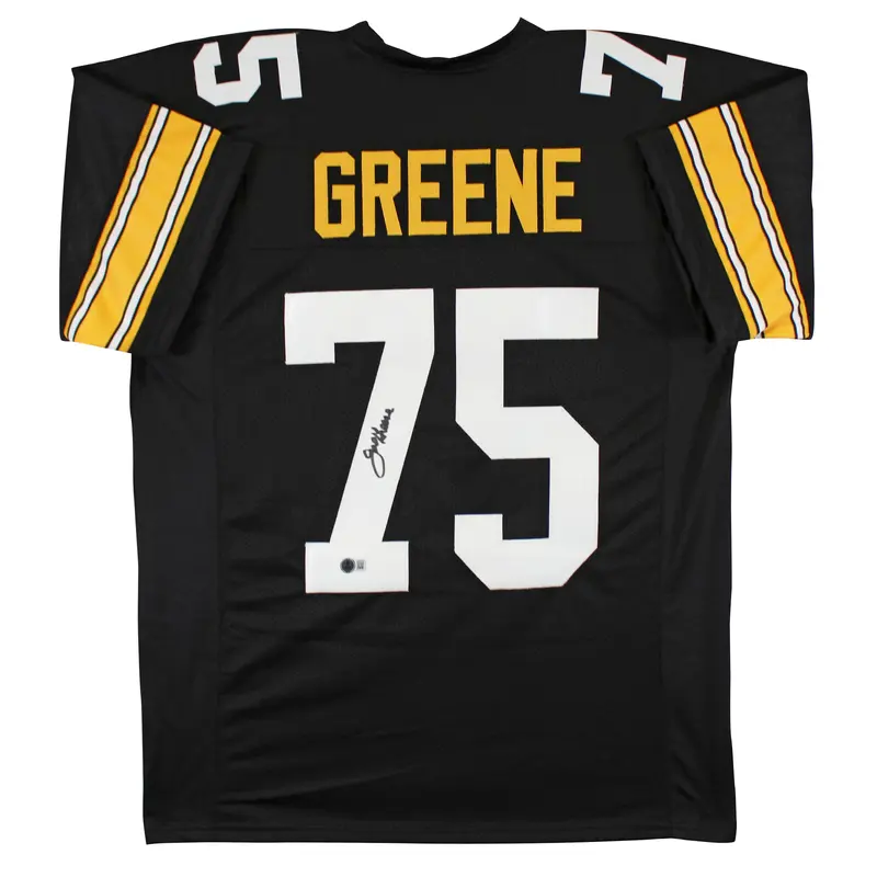 Joe Greene Authentic Signed Black Pro Style Jersey BAS Witnessed #1W967209