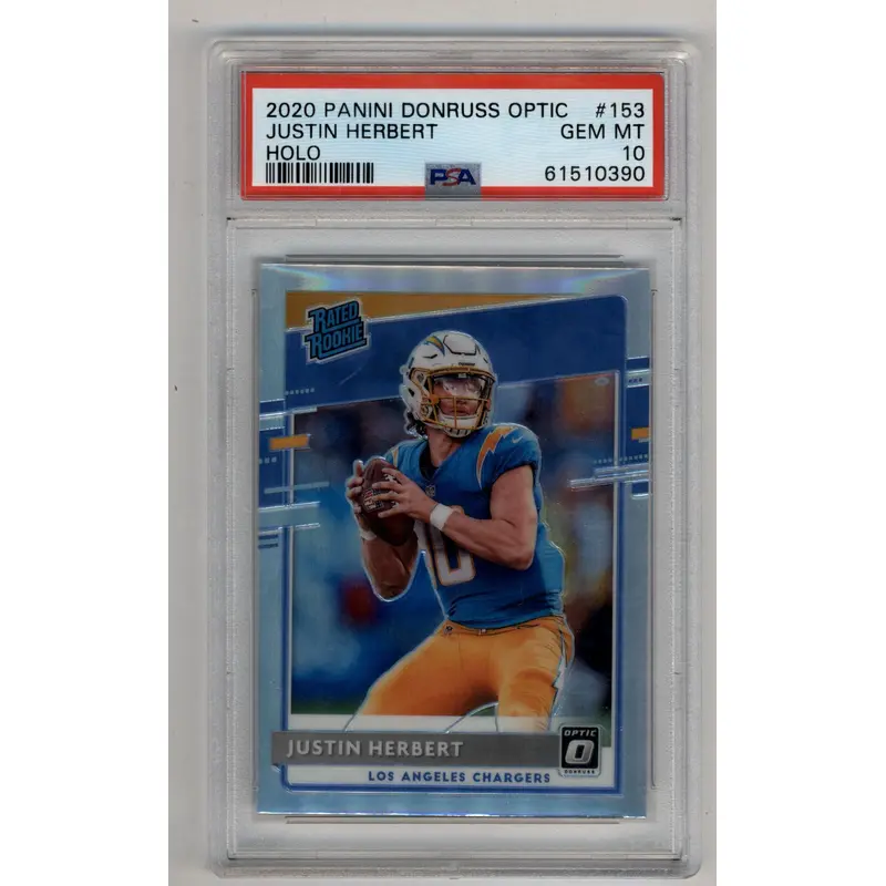 Justin Herbert 2020 Optic Holo #153 PSA 10 Gem Mint 0390