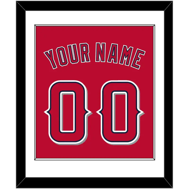 Los Angeles Name & Number - Alternate Red (2012-2020) - Single Mat 1