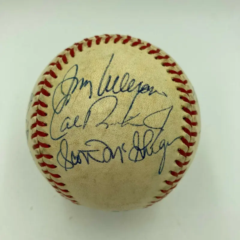1983 Baltimore Orioles World Series Champs Team Signed Baseball Cal Ripken JSA