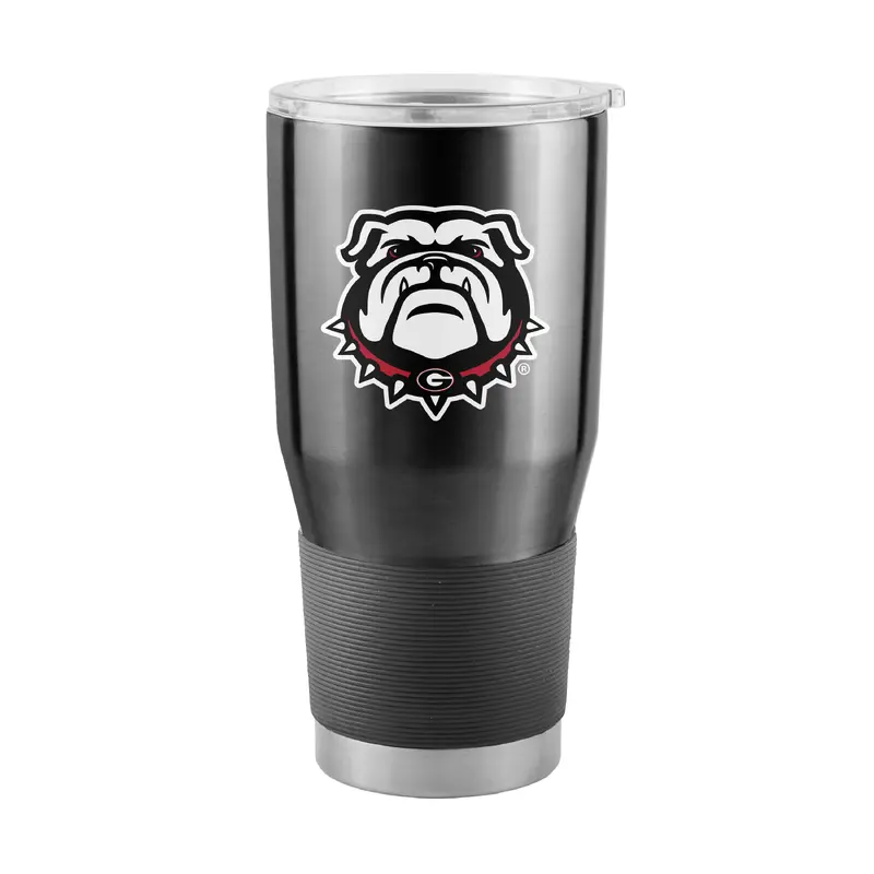 Georgia 30oz Bulldog on Black Gameday Stainless Steel Tumbler