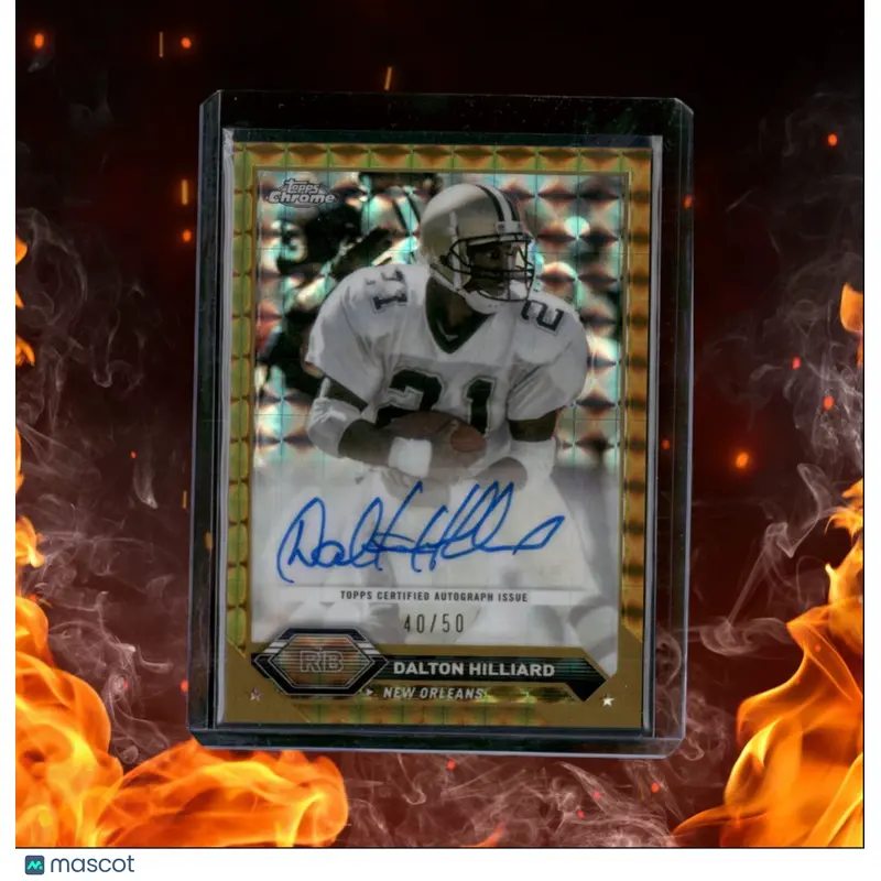 2023 Topps Chrome Composite Dalton Hilliard Geometric Gold Variation Auto 40/50