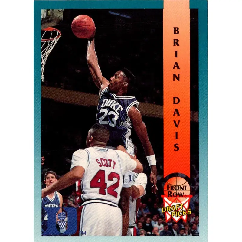 1992 Front Row Draft Picks Brian Davis #15