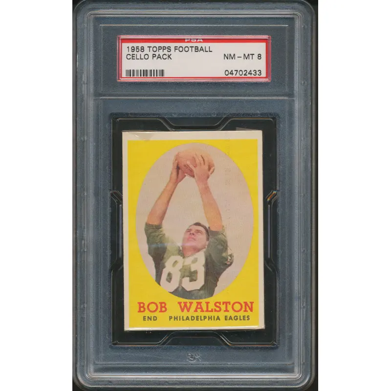 1958 Topps Football Unopened Cello Pack PSA 8