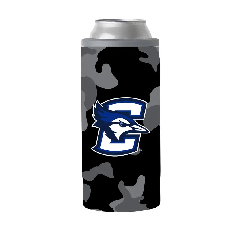 Creighton Black Camo 12oz Slim Can Coolie