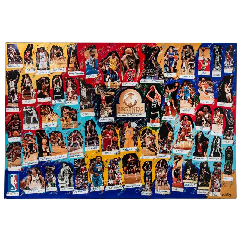 Michael Jordan Kobe Bryant LeBron James Signed Legends Of The Game Art