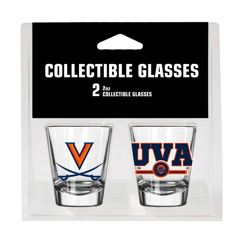Virginia Campus Colors 2oz Letterman Shot Glass 2 Pack