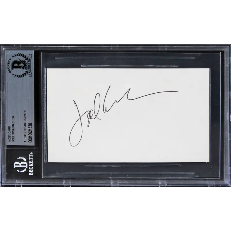 Joel Schumacher The Client Authentic Signed 3x5 Index Card BAS Slabbed 1