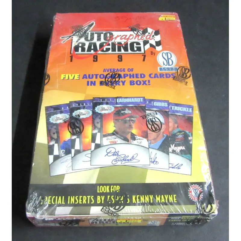 1997 Score Board Autographed Racing Race Cards Box