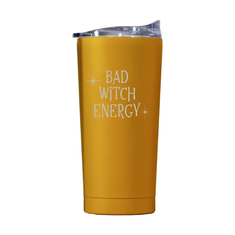 Halloween 20oz Bad Witch Energy  Powder Coat Tumbler