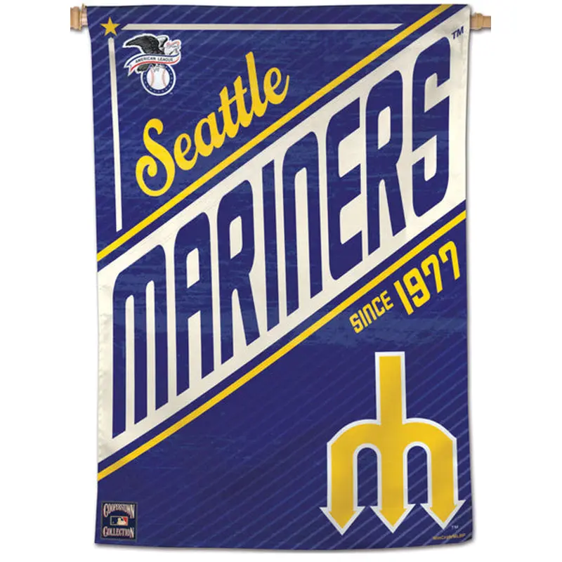 Seattle Mariners "1977" Cooperstown Collection Premium 28x40 Wall Banner - Wincraft Inc.
