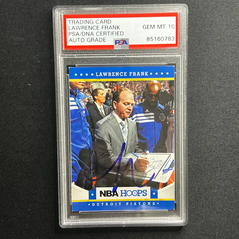 2012 Panini America #92 Lawrence Frank Signed Card PSA Slabbed Pistons