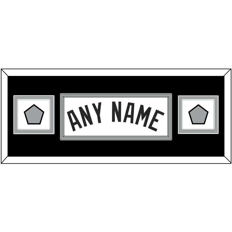 San Antonio Name With 2 Finals Patches - Home White (1989-2002) - Double Mat 4