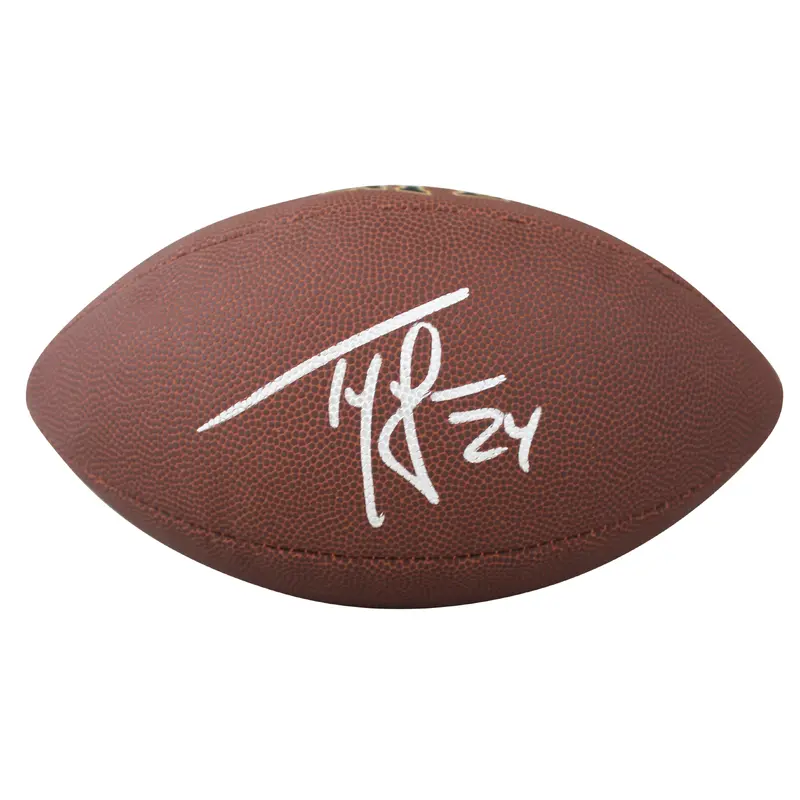 Patriots Ty Law Authentic Signed Wilson Super Grip Nfl Football BAS Witnessed