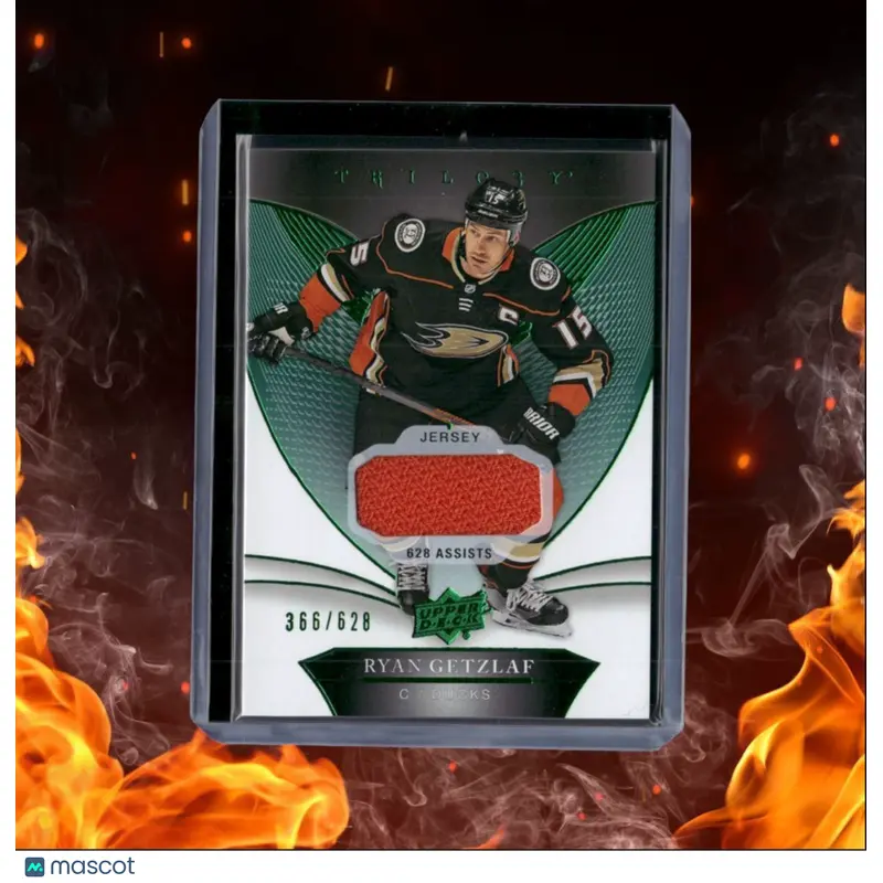 2018-19 Upper Deck Trilogy Ryan Getzlaf Green Jersey 628 Assists 366/628 #31
