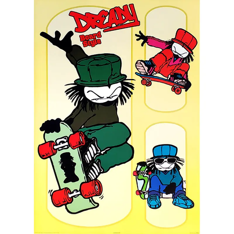 Skateboarding "Dready Board Style" Urban Art Poster - Pyramid Posters 2002