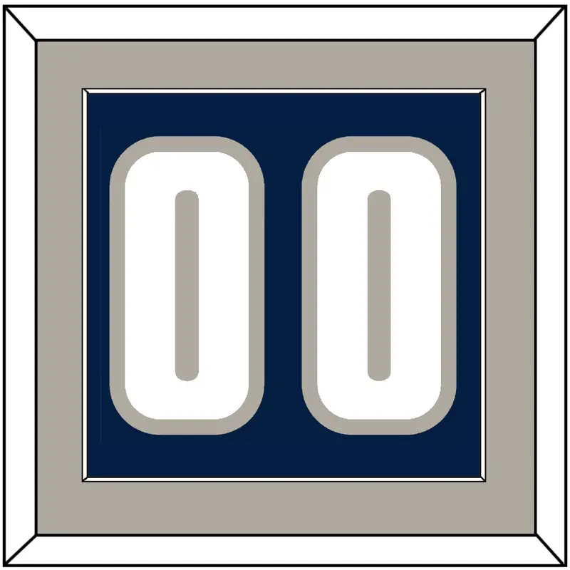 Georgetown Basketball Number - Road Blue (1994-1996) - Single Mat 2