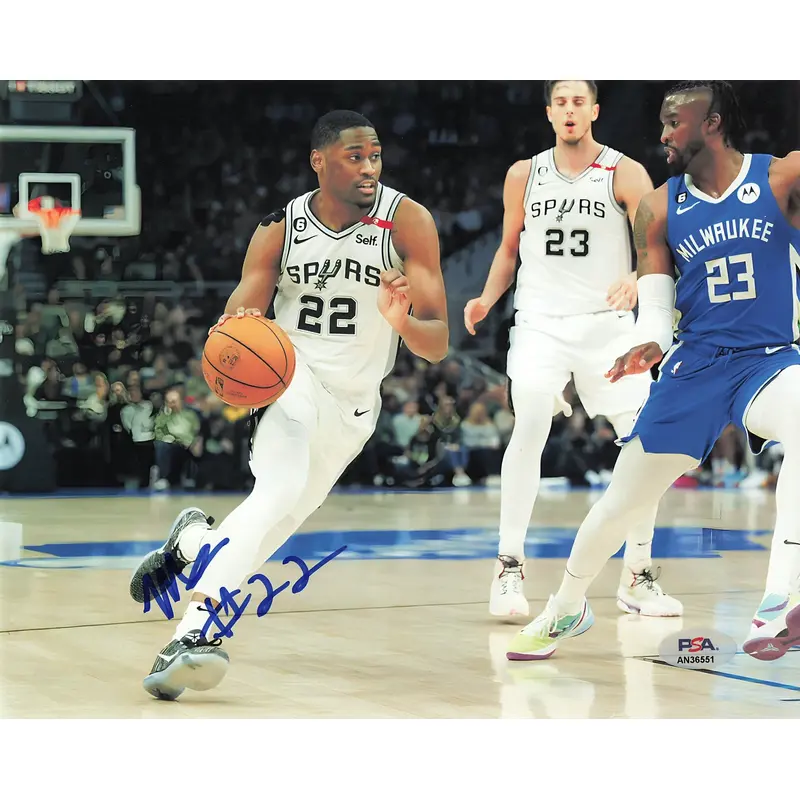 MALAKI BRANHAM signed 8x10 Photo PSA/DNA San Antonio Spurs Autographed