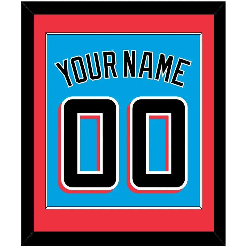 Miami Name & Number - Alternate Blue - Single Mat 3