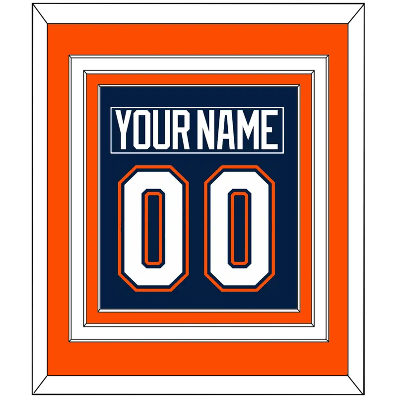 New York Nameplate & Number (Back) Combined - Road/Home Blue (1998-2007) - Triple Mat 3