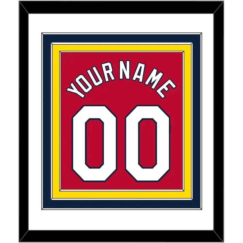 St. Louis Name & Number - Spring Training Red - Triple Mat 1