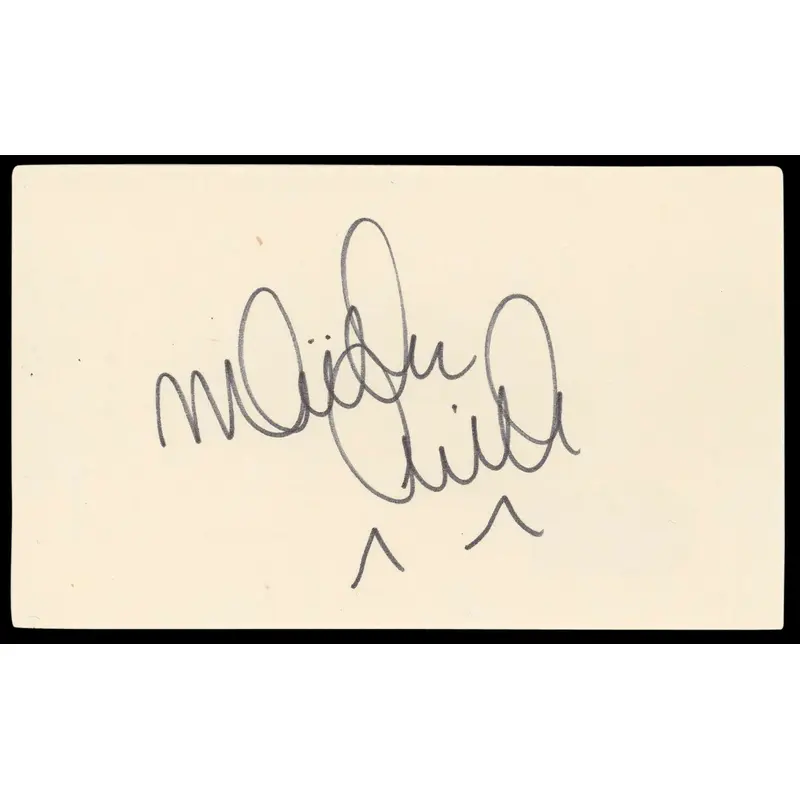 Mdchen Amick Twin Peaks Signed 3x5 Index Card Autographed BAS #AD70386
