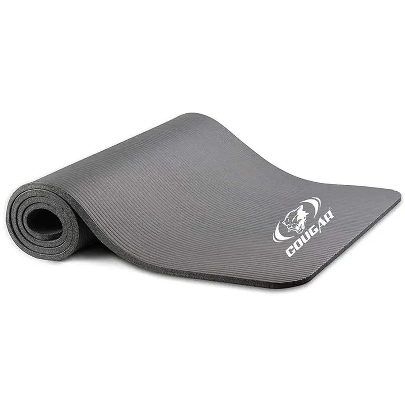 Cougar 12mm Extra Thick NBR Yoga and Exercise Mat with Carrying Strap | Kibi Sports