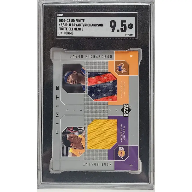 Kobe Bryant + Jason Richardson 2002 Upper Deck Finite Dual Jersey SGC 9.5+