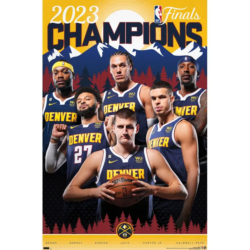 Denver Nuggets 2023 NBA Champions Official Commemorative Poster - Costacos Sports