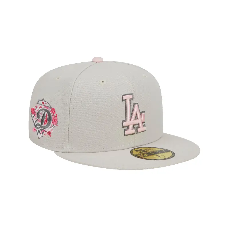 Mothers Day Los Angeles Dodgers 59Fifty Fitted Cap - Stone/Pink