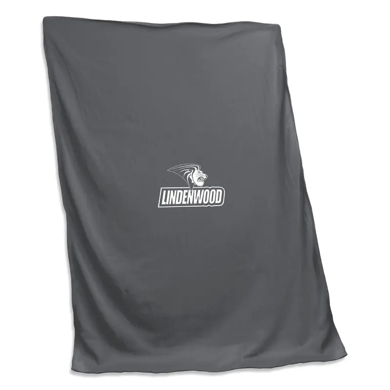 Lindenwood St Charles Lions Charcoal Sweatshirt Blanket (Screened)