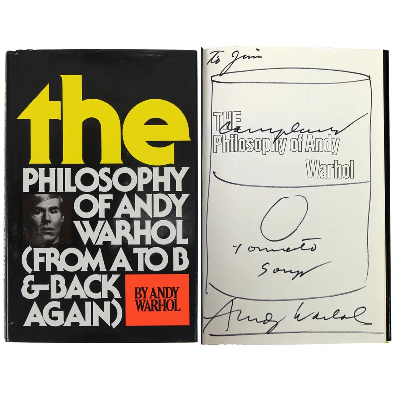 Andy Warhol Signed The Philosophy Of Andy Warhol Hard Cover Book BAS #A57336