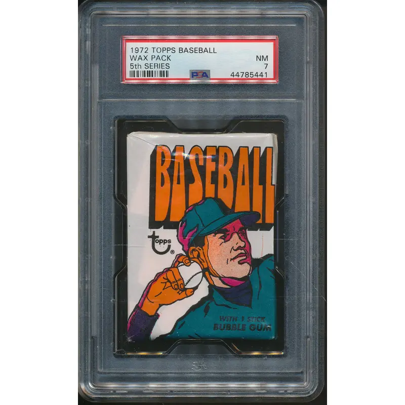 1972 Topps Baseball Unopened 5th Series Wax Pack PSA 7
