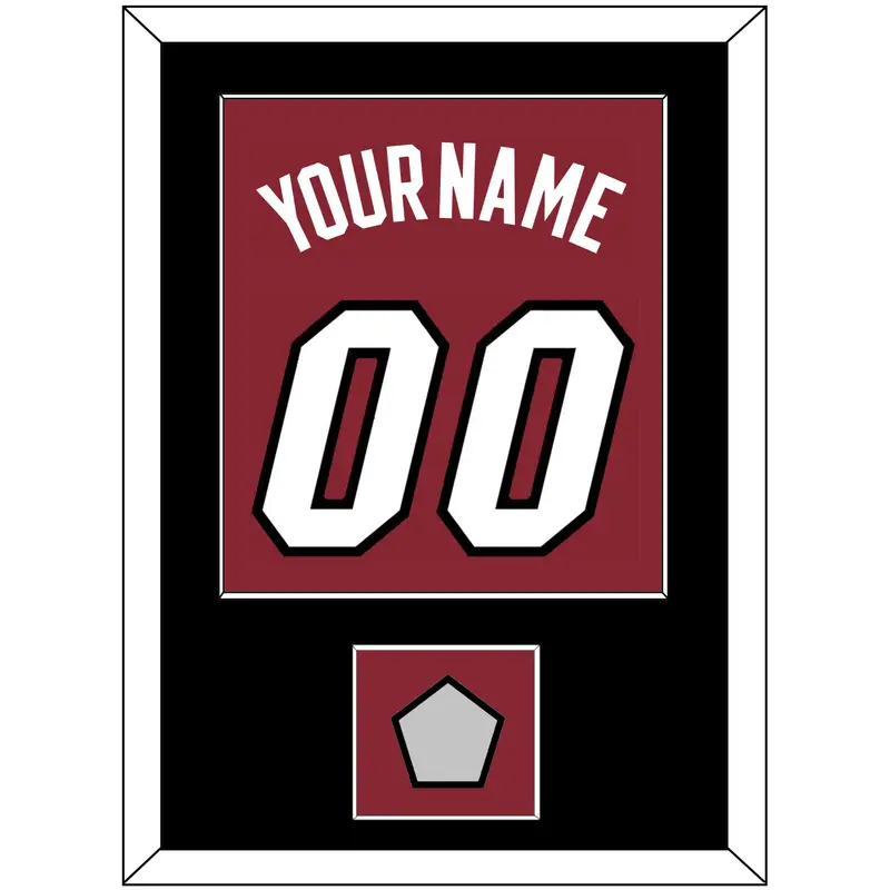 Miami Name & Number With Finals Patch - Alternate Red (2009-2017) - Single Mat 2