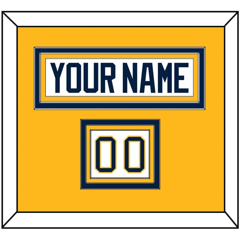 Buffalo Nameplate & Number (Shoulder) - Road White (2010-2020) - Triple Mat 3