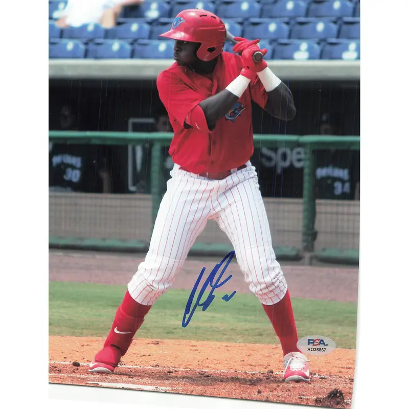 Cornelius Randolph signed 8x10 photo PSA/DNA Philadelphia Phillies Autographed