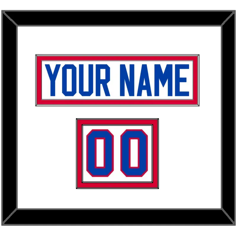 Washington Nameplate & Number (Shoulder) - Home White (1979-1987) - Double Mat 1