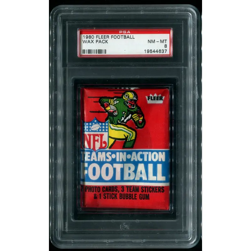 1980 Fleer Football Unopened Wax Pack PSA 8