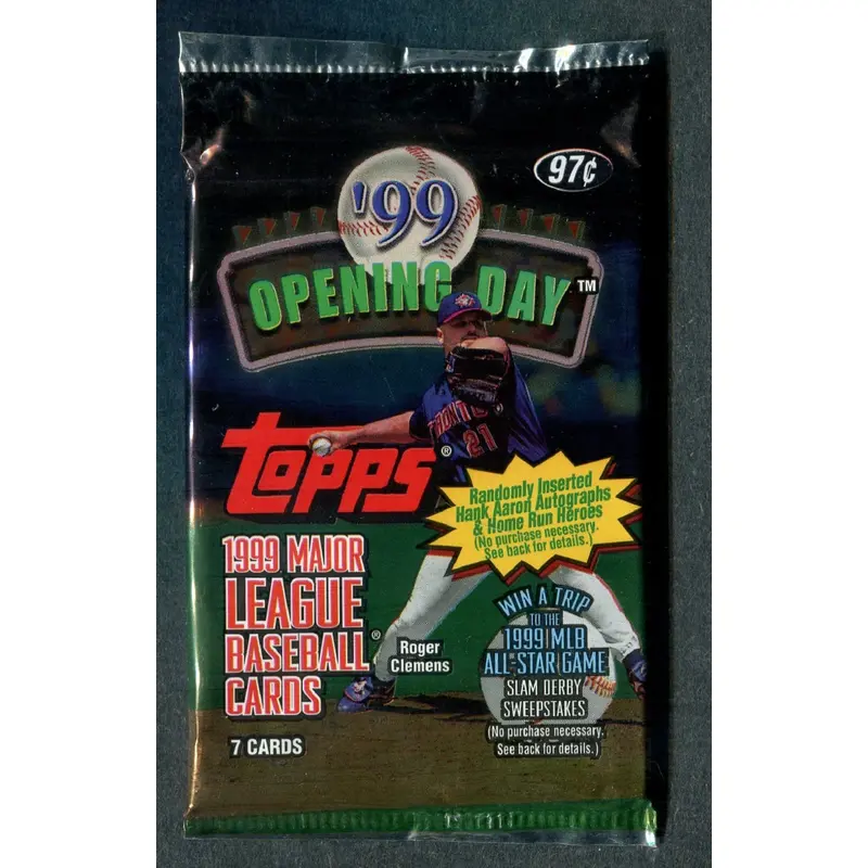 1999 Topps Opening Day Baseball Unopened Pack (Retail) (Pre-Priced) (7)