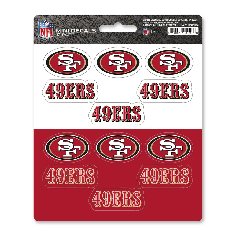NFL - San Francisco 49ers Mini Decal 12-pk